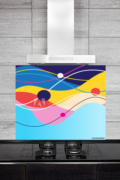 Kitchen Splashback Abstract Geometric Background
