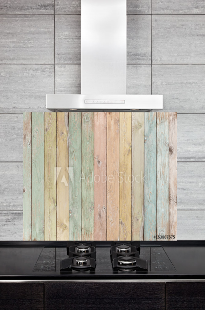 Kitchen Splashback Pastel Wood