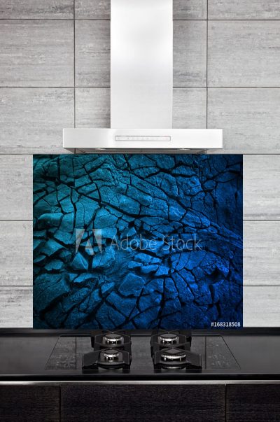 Kitchen Splashback Blue Slate Texture