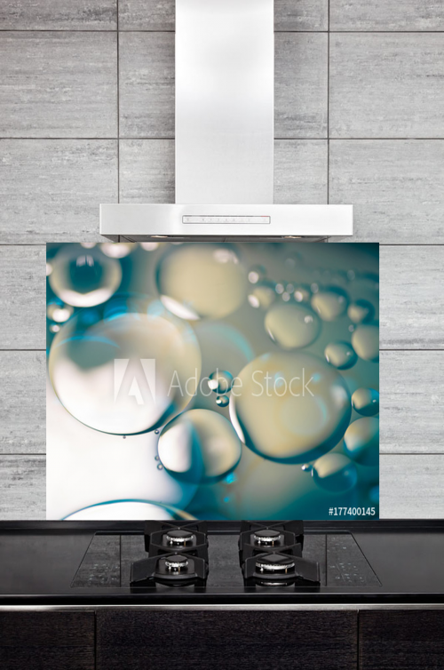 Kitchen Splashback Oil Bubbles