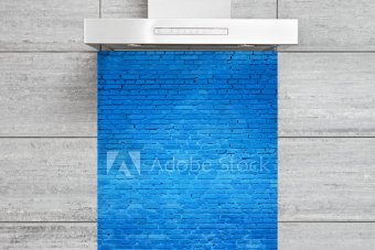Kitchen Splashback Blue Brick Wall