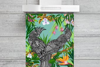Kitchen Splashback Cockatoos in a Jungle