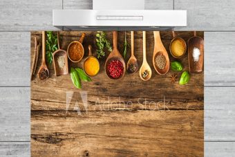Kitchen Splashback Colorful Spices