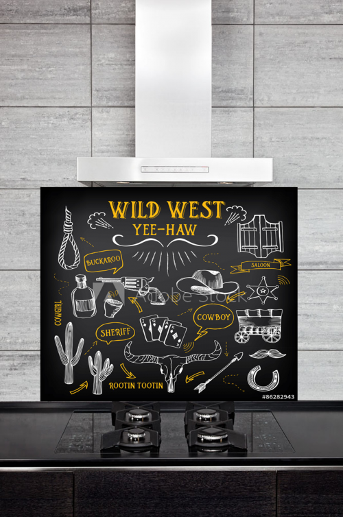 Kitchen Splashback Wild West Design