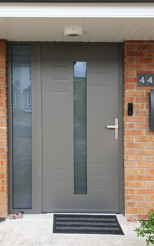 011 Vetrex Premium Door 70 Model Lumiere Colour Grey Aluminium RAL 9007T Handle Inox