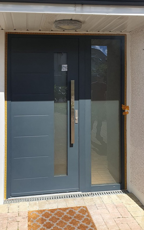 014 Vetrex Premium Door 70 Model Ornament Colour Anthracite Grey=Ral7016T Flush90 Pull Handle Inox