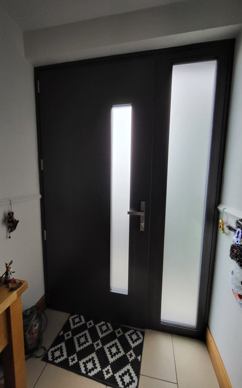 07 Vetrex Premium Door 70 Model Ornament Colour Grey Aluminium RAL 9007T Handle Inox