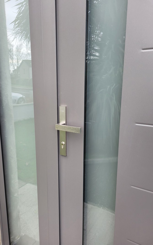 08 Vetrex Premium Door 70 Model Ornament Colour Grey Aluminium RAL 9007T Handle Inox
