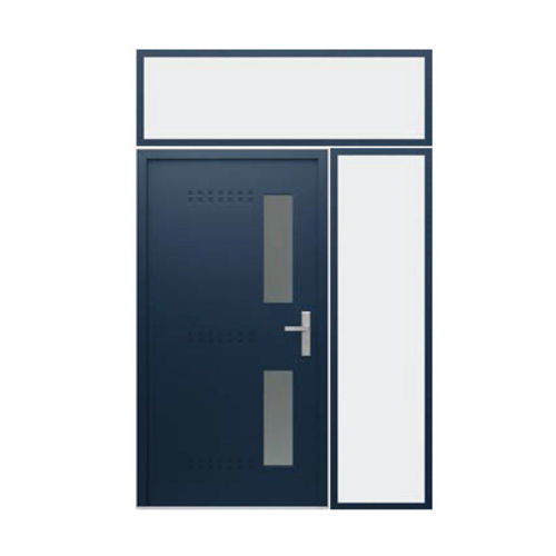 vetrex door with sidelight on the right hinged on the left+top light